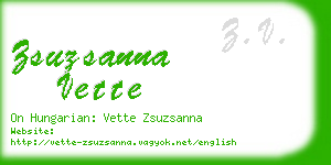 zsuzsanna vette business card